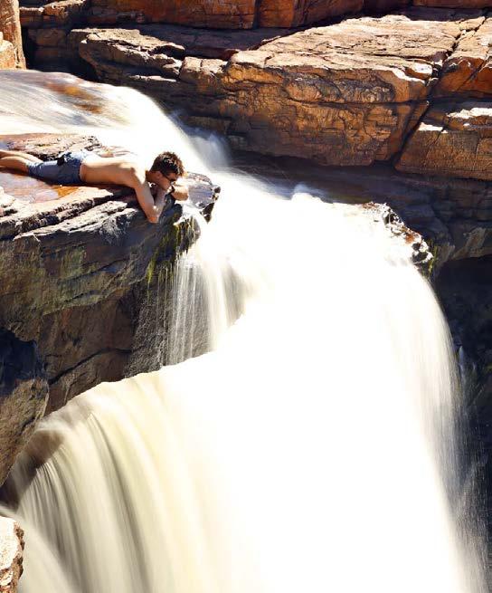 Explore the iconic Kimberley waterfalls, gorges and stunning waterholes for swimming.