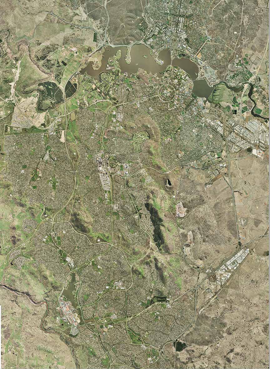 Figure 6: Spatial context for the Mawson group centre National Aboretum Canberra City Centre Molonglo Valley Curtin Group Centre Parliament House Red Hill Kingston Foreshore Fyshwick Light Industrial