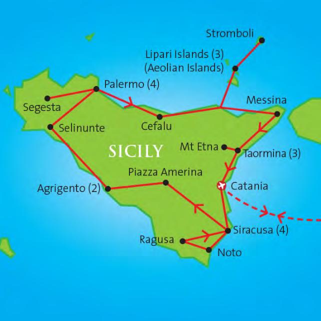 nights), Taormina (3 nights) Date published: October 17, 2018 Overview Sicily s history and culture is a unique meld of Mediterranean civilizations, encompassing ancient Phoenician, Greek and Roman