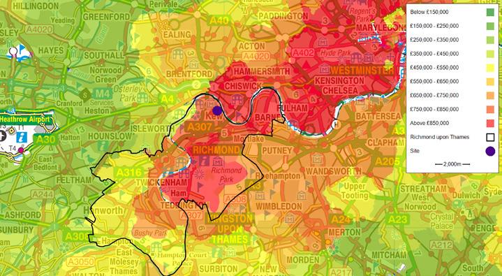 House prices and growth Average house price index House price growth across Richmond-upon- Thames has been extremely strong over the past few years, with particular traction being gained from 2012.
