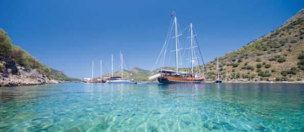 Gulet Cruises Gulet Cruises are perfect for those who enjoy a relaxing summer holiday on the water. Take advantage of southern Turkey s 300 days a year of perfect sunshine.