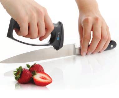 Sharpen Smarter! 50742 JIFF-Elite Knife & Scissors Sharpener KitchenIQ is proud to introduce the new 2 stage version of our top selling pull over knife sharpener.