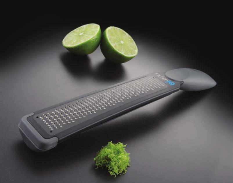 ZESTERS & GRATERS 50259 50287 Charcoal Better Zester KitchenIQ leads the way in grating innovation with the full line of etched graters featuring shear action v-etched blades designed to effortlessly