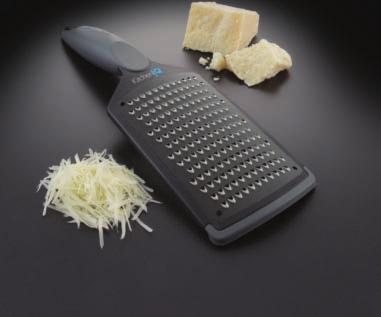 Grate Smarter! 50325 50407 Extra Fine Parmesan Grater This extra fine Grater is the latest addition to the very popular line of KitchenIQ V-etched paddle style graters.