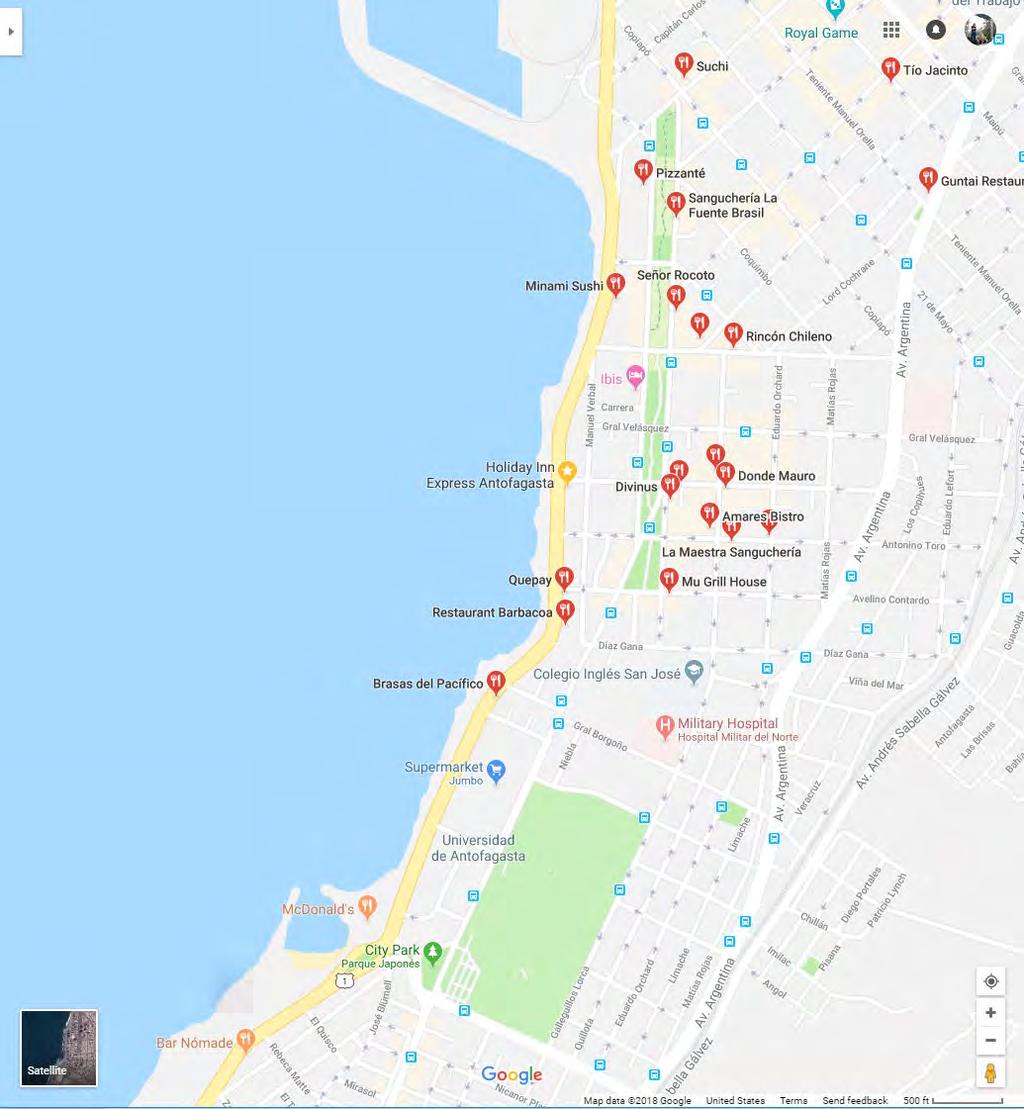 Central Antofagasta: Holiday Inn Express marked