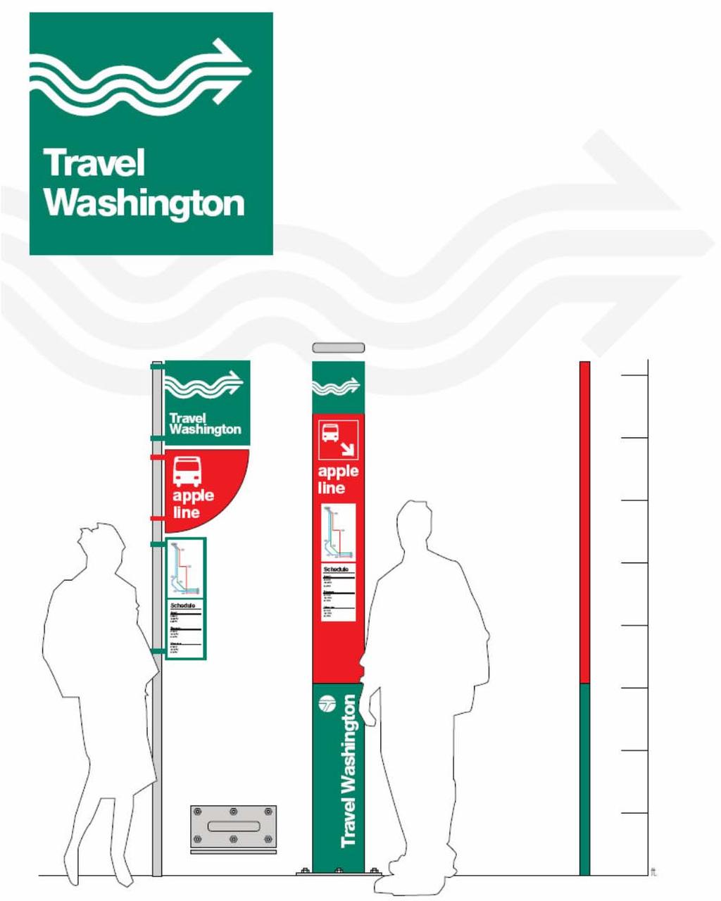 Travel Washington branding for all routes Individual regional