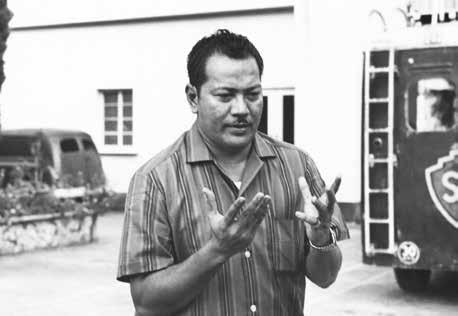 P Ramlee at the Malay Film Productions studio, undated Courtesy of Wong Han Min and Asian Film Archive Kassim later became interested in music and learned music composition from P Ramlee: He taught