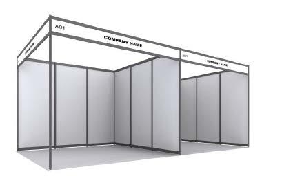 MARKET PLACE BOOTH STAND DETAILS Exhibitors who have purchased the shell scheme option in the Market Place, will receive the following in their package: SHELL SCHEME 3m wide x 2m deep, 2.
