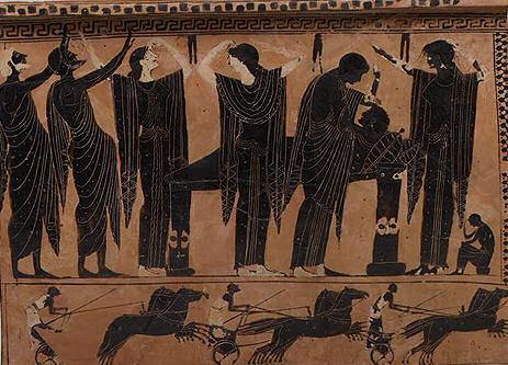 statusu osobe i o tuzi preživjelih tako da je Ahilejev pogreb trajao 17 dana, Hektorov 9 dana, a Patroklov samo dva dana.