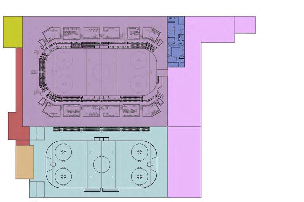 OPTION 2: 2,500 Fixed Seat Arena and Community Ice Pad Building Components OPTIONAL OFFICE SPACE 2,500 FIXED SEAT ARENA SPECTATOR SEATING AV ROOM STORAGE BUILDING SUPPORT /