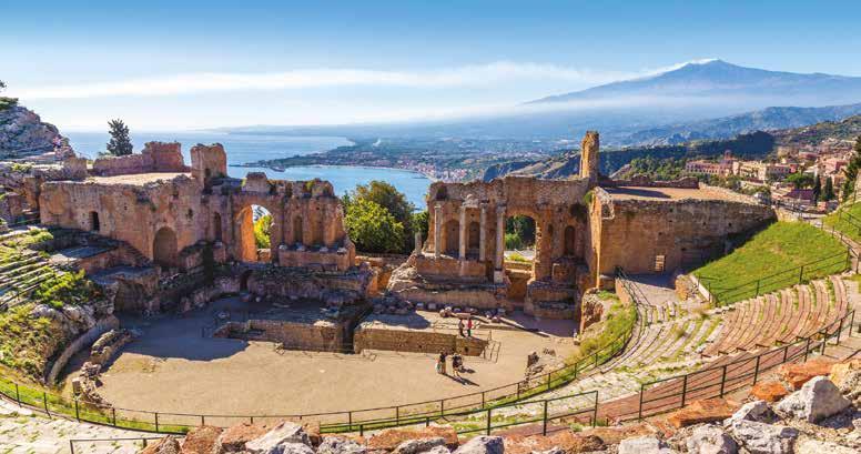 The Greek Theatre overlooking Mount Etna, Taormina Join us for this relaxing and informative voyage as we explore the Eastern Mediterranean and all its wonders.