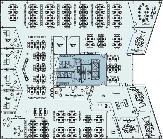 This spaceplan is for example only. Actual layouts can be tailored to meet your specific requirements.