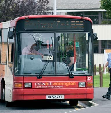 car use free bus links to local train stations online car share scheme over 50% off the cost of Warrington Borough Transport bus services These