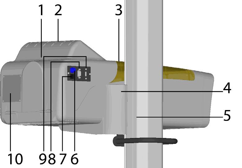 Opis regloskopa HTD 8xx 5 3.4.2 Svjetlosna kutija Svjetlosna kutija sadrži komponente za ispitivanje i podešavanje farova motornih vozila.