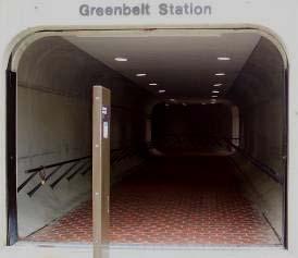 Access to the Greenbelt Metro station from the east is more difficult because of the distance between the station entrance and any potential destinations.