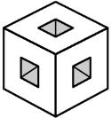 27. Shtatë kube të vogla janë fshirë nga kubi me dimensionet 3 3 3 (shih figurën).