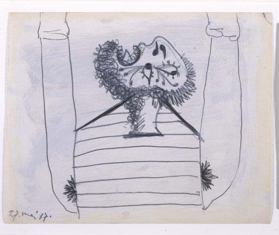 Mynd 16: Pablo Picasso (1881-1973) Étude pour Guernica : Homme Suppliant 1937