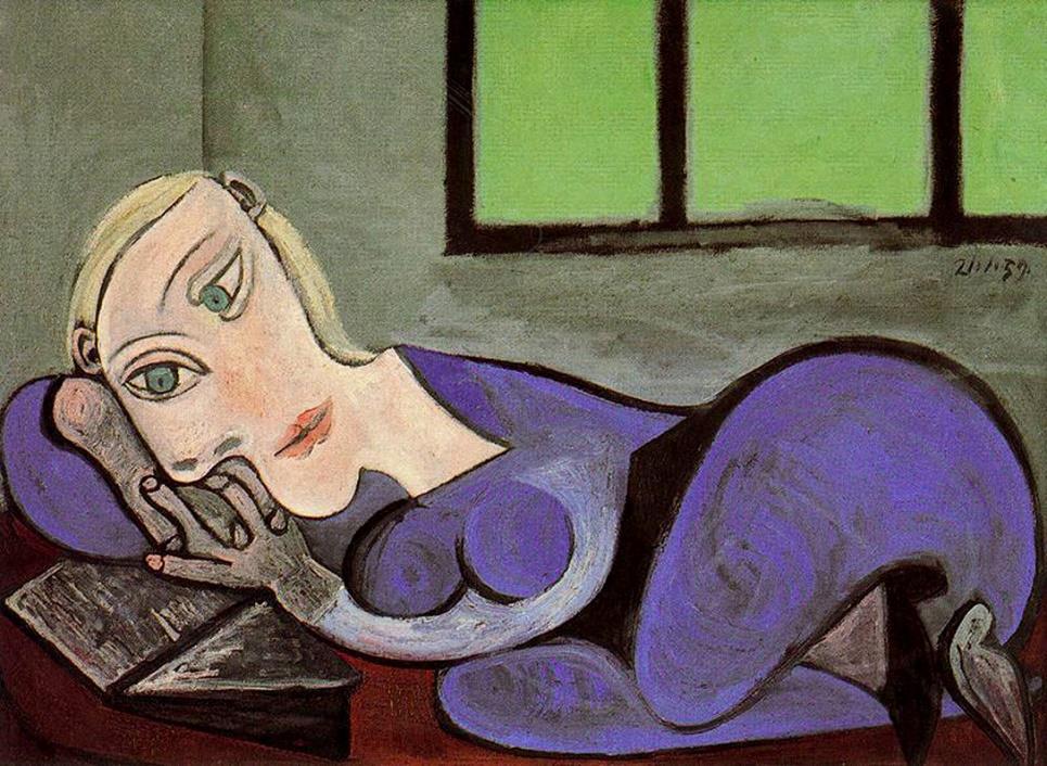 Mynd 18: Pablo Picasso (1881-1973) Kona með bók