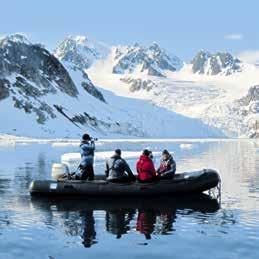 Southwest Spitsbergen The grand fjords of Hornsund offer spectacular glaciers and a breathtaking landscape of towering mountain peaks, often reaching above the clouds.