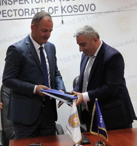 CHIEF EXEcUTIVE ANGLE Chief Executive Mehmeti took office CEO Mehmeti takes the new duty in PIK In the building of the Police Inspectorate of Kosovo took part the handover of duty by former Chief z.