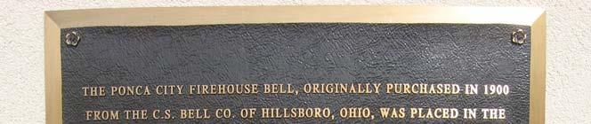 7 Ponca City Firehouse Bell Acknowledgement Plaque The Ponca City Firehouse Bell,