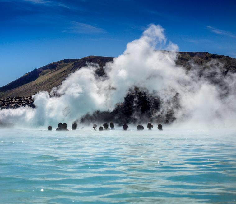 The blue color, where the Blue Lagoon gets its name, comes from the silica and the way it reflects sunlight.