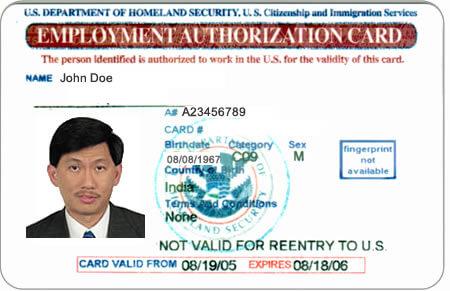 Employment Authorization Document Section 1 Must complete on or before 1 st day of work.