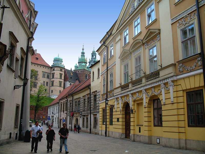 jpg) Kanonicza Street, which leads to the Wawel, is home to a number of 16th