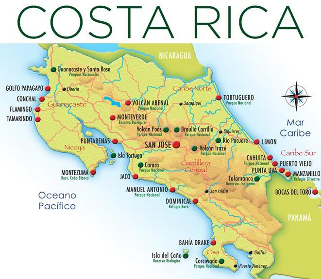 Costa Rica Coast to Coast /Transfers San José Tortuguero - Puerto Viejo de Limón