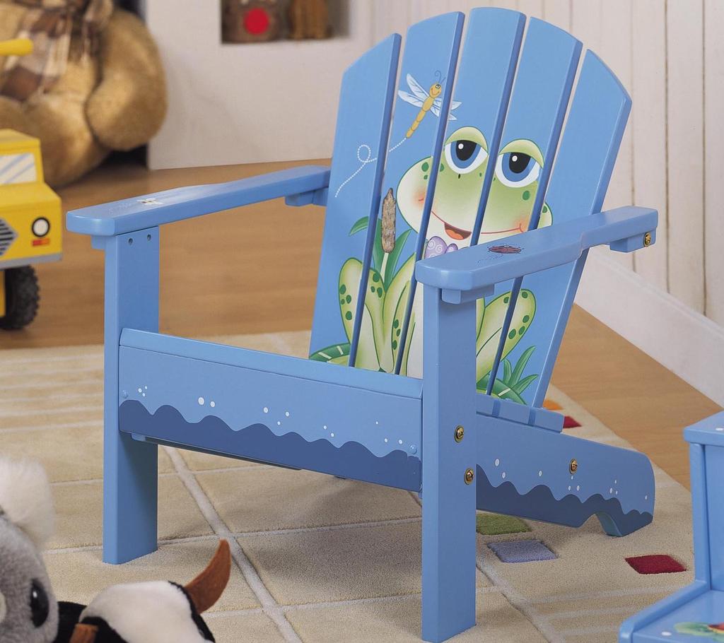 Kids Adirondack chair Based on the classic Adirondack style of furniture established in the mountains of upstate NY in the 1870's, the Kids Adirondack Chair is the perfect piece for lazy days in the