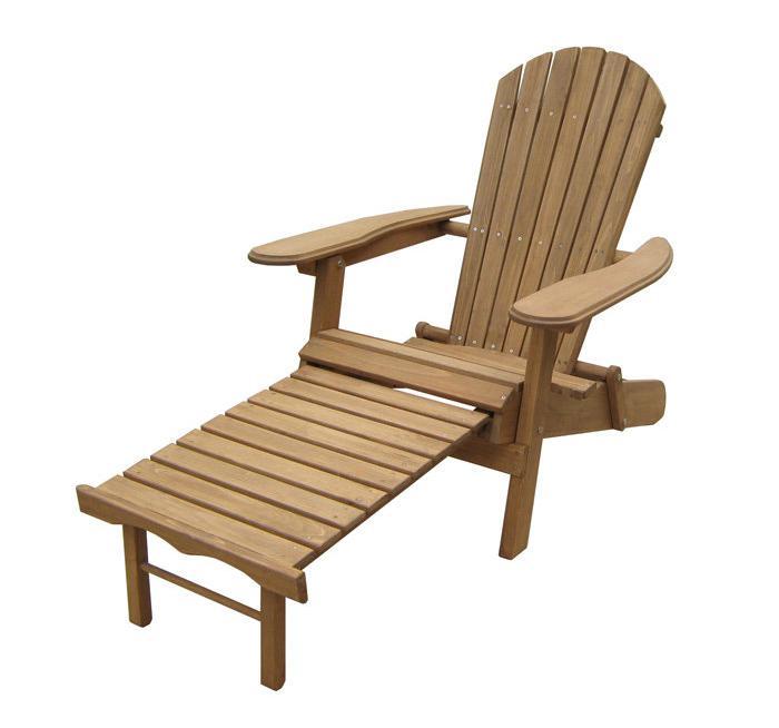 Adirondack Chair Foldable adirondack chair with stretchable ottoman and fan backrest