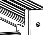 Working from underneath, position the Awning Brackets so that the mounting slot in the bottom of the