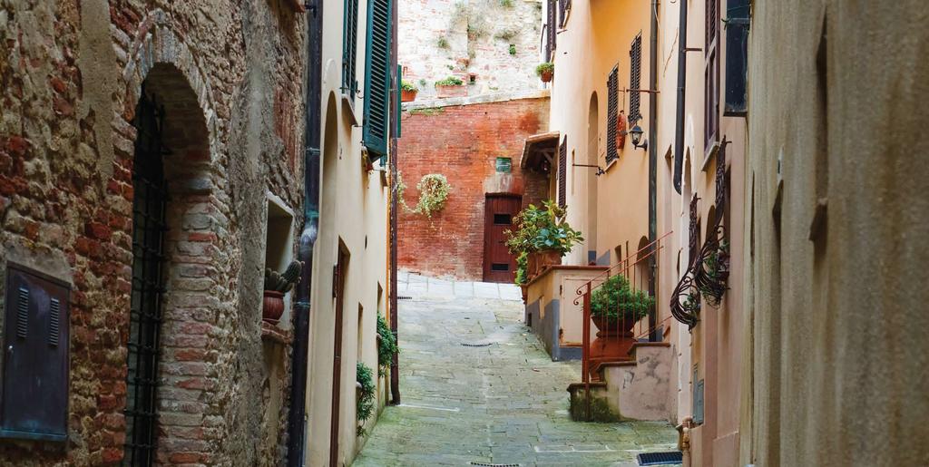 Montepulciano has a distinct peculiarity, in that you can find several historic cantinas right within the city walls, which have been dug out underneath the prestigious