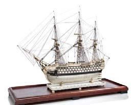 O 465 A well presented napoleonic prisoner of war style model of a 100-gun first rate ship of the line.