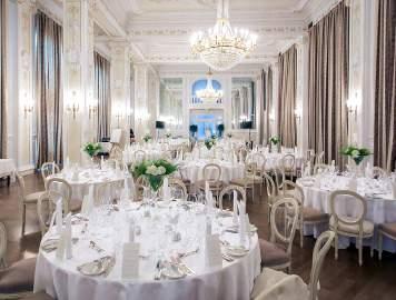 dinners and charity events ever since the times of the Hapsburgs. Today, the hotel is the proud owner of one truly bespoke luxury banquet location: the Crystal Hall.