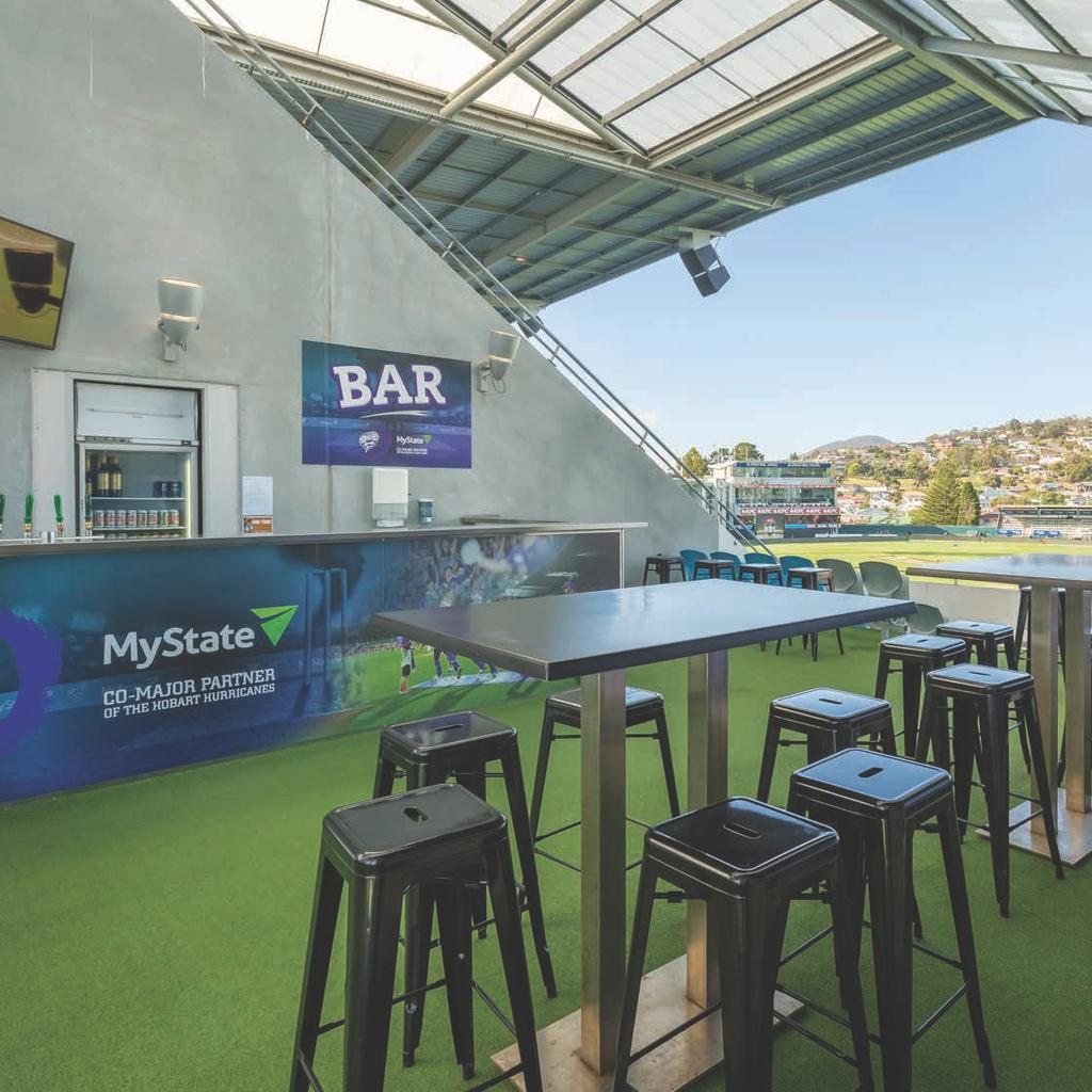 BLUNDSNE ARENA THE DECK STARTING FROM $50pp Upgrade to a Premium Tasmanian food and beverage package for an extra $50pp. The ultimate standard in casual hospitality!