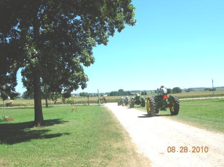 The tractor ride began at about 12:30 p.m.