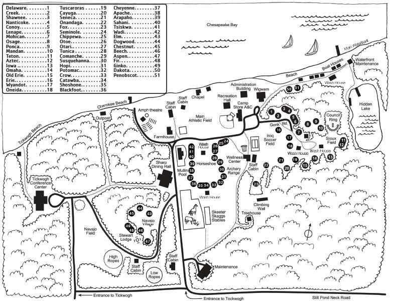 Camp Tockwogh Map 11 2014 Weekend