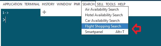 Booking Air India Search flights via Fare Shopping or Availability (neutral or Carrier Specific Availability) Fare Shopping Display Flight Shopping Search Tab