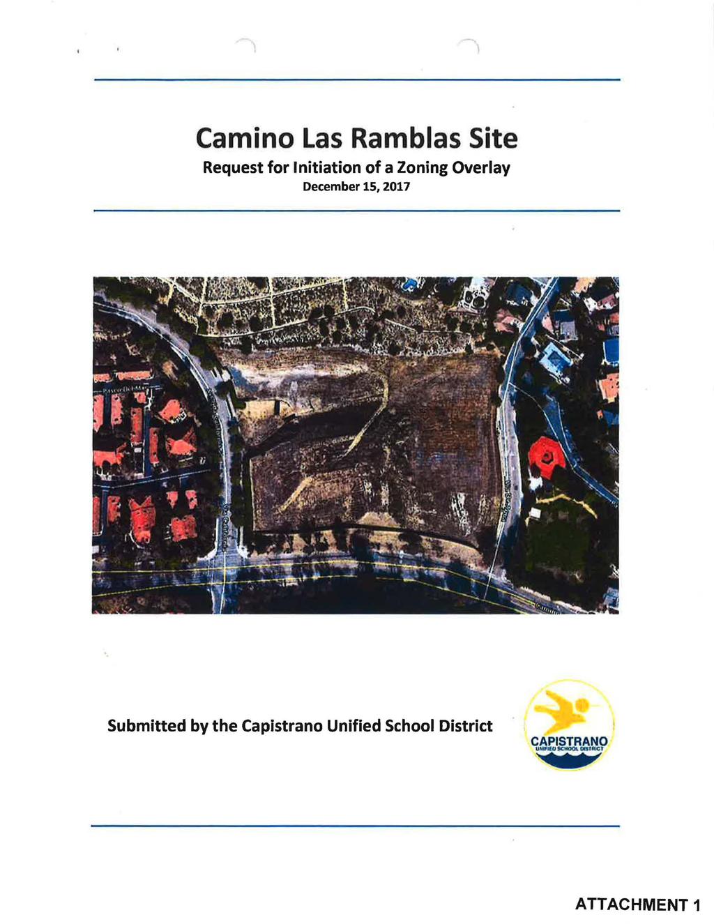 Camino Las Ramblas Site Request for Initiation of a Zoning Overlay