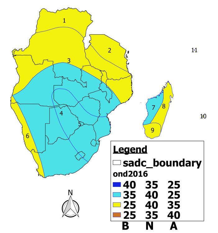 OCTOBER-NOVEMBER-DECEMBER 2015 Fig 1: Rainfall forecast for October-December 2015 Zone 1: Northern Democratic Republic of Congo (DRC). Zone 2: Northern Tanzania.