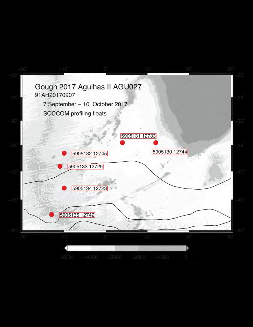 SOCCOM float deployments from SA Agulhas II ( Gough ) 12 October 2017 Cruise information: 7 September 2017 11 October 2017 Cape Town to Cape Town (Gough Island