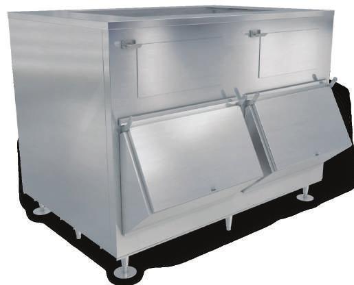 All stainless steel snout with lockable door. Stainless steel top closure. 6 tall stainless steel flanged leg with 3 ½ diameter mounting plate.