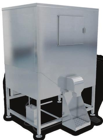 Ice Storage Dispenser 24 Adjustable flanged feet are standard and adjustable casters with brake available Stainless Steel