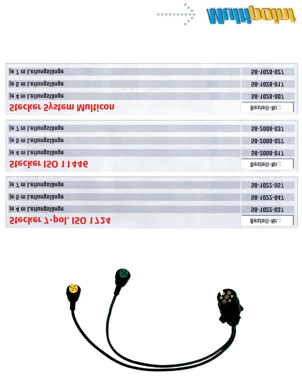 7-polno grlo ISO 1724 Za kabel od 4m Za kabel od 5m Za kabel od 7m 58-1022-037 58-1022-047 58-1022-057 Grlo ISO 11446 Za kabel od 4m Za kabel od 5m Za