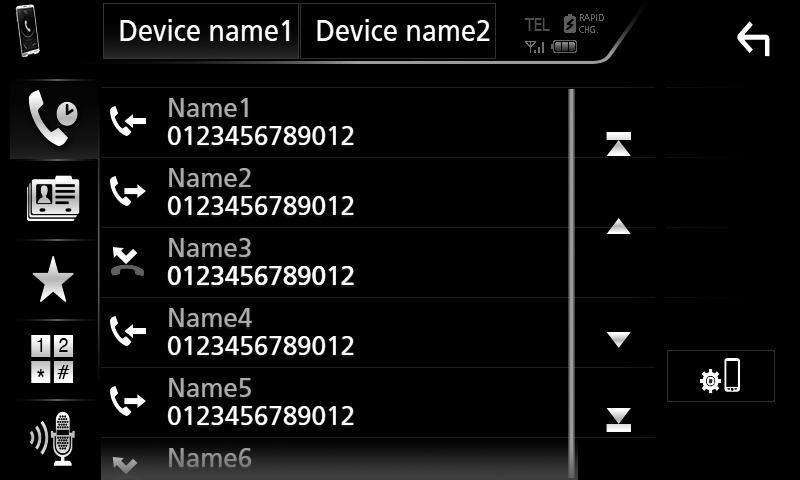 Mogu se koristiti jedino Apple CarPlay ili Android Auto Hands-Free funkcije. ÑÑUputite poziv 1 Dodirnite [Û].