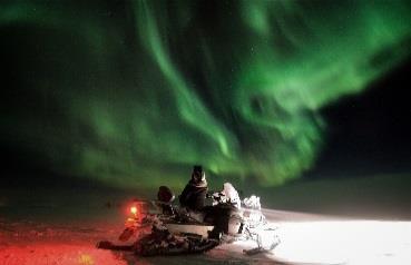 At the resort you will find the Aurora Borealis theatre built inside a massive snow igloo, presenting a film about the myths and facts of this natural phenomenon along with spectacular photos of the