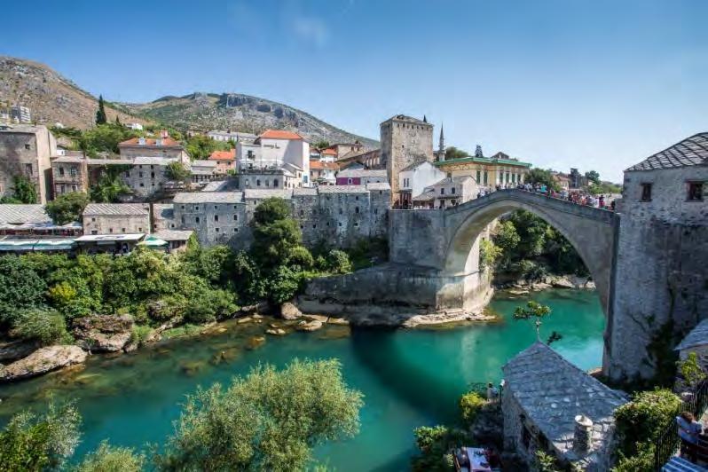02. MOSTAR, TRACES OF ORIENT The gate of Bosnia and Herzegovina Full-day Tour The trip takes us along the coast through the famous summer resorts along the Makarska Riviera to Mostar, the window to