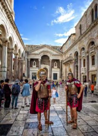 We will stroll the narrow streets of Diocletian s Palace, built by the 4th century Roman Emperor, tour its excellently preserved basement galleries and visit the
