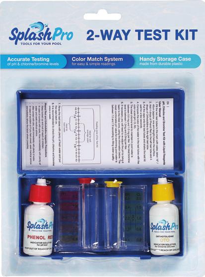 WATER TREATMENT 2-WAY TEST KIT Accurate Testing: of ph and Chlorine levels Color Match System: